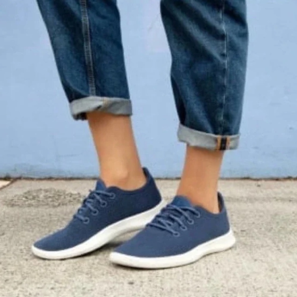 Allbirds Kauri Marine Blue Tree Runners Sneakers Women's Sz 7 - Picture 2 of 9